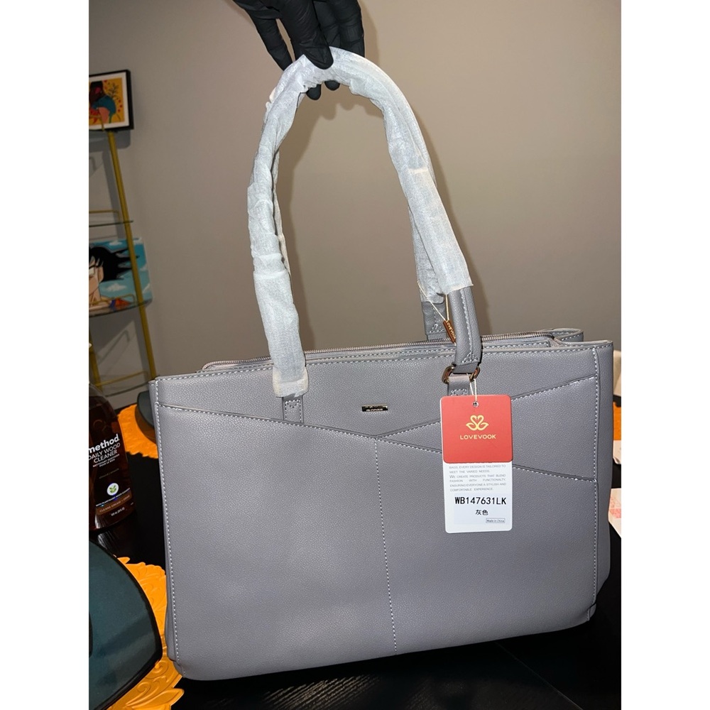 NWT Lovevook Gray Tote Bag